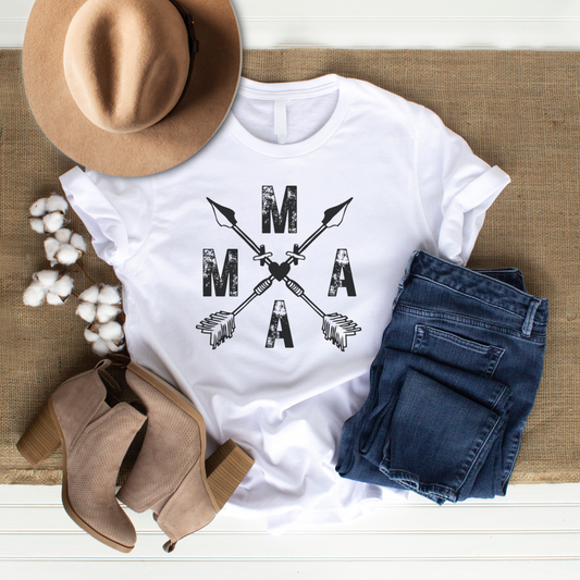 MAMA Boho Style Women's T-shirt, T-shirt for Moms