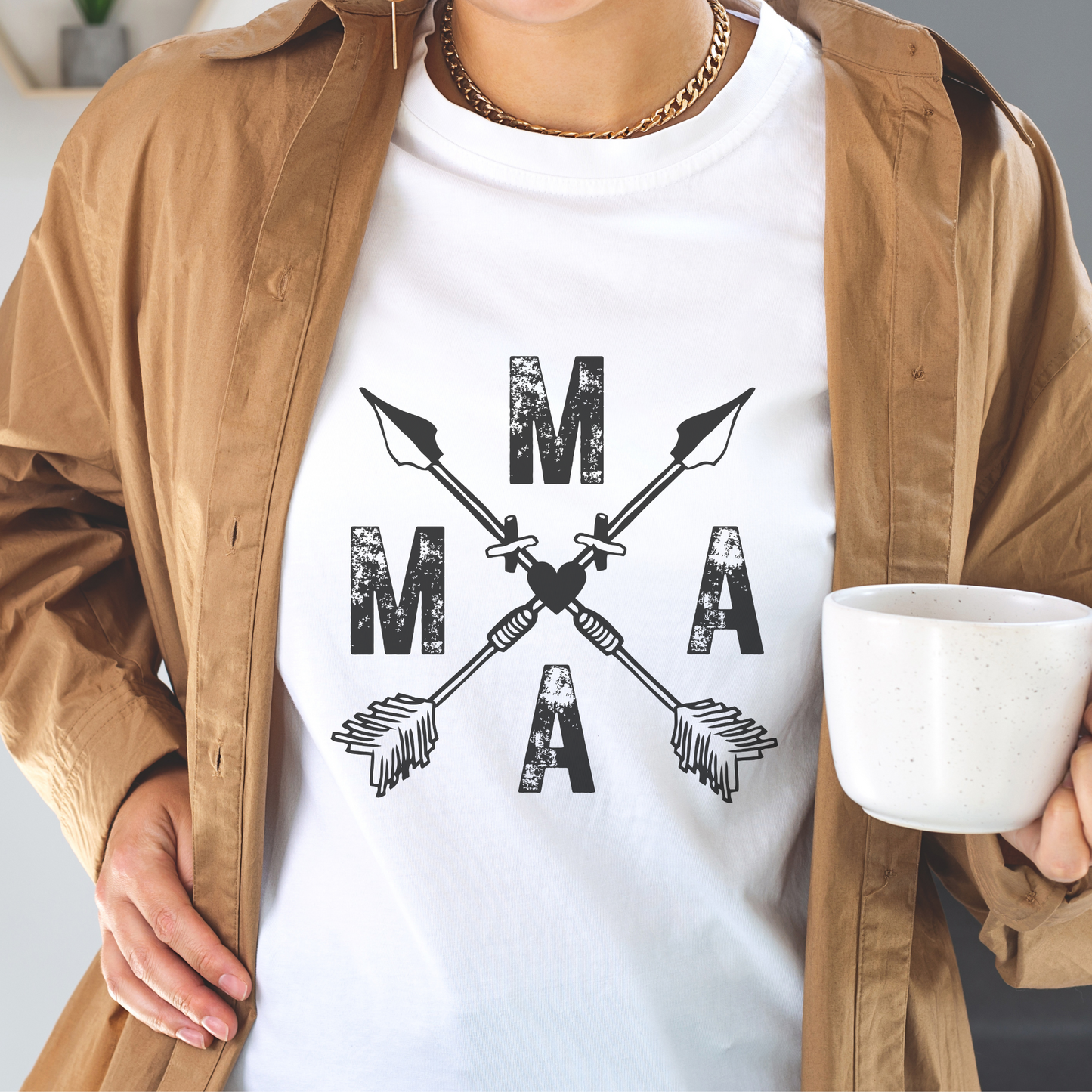 MAMA Boho Style Women's T-shirt, T-shirt for Moms