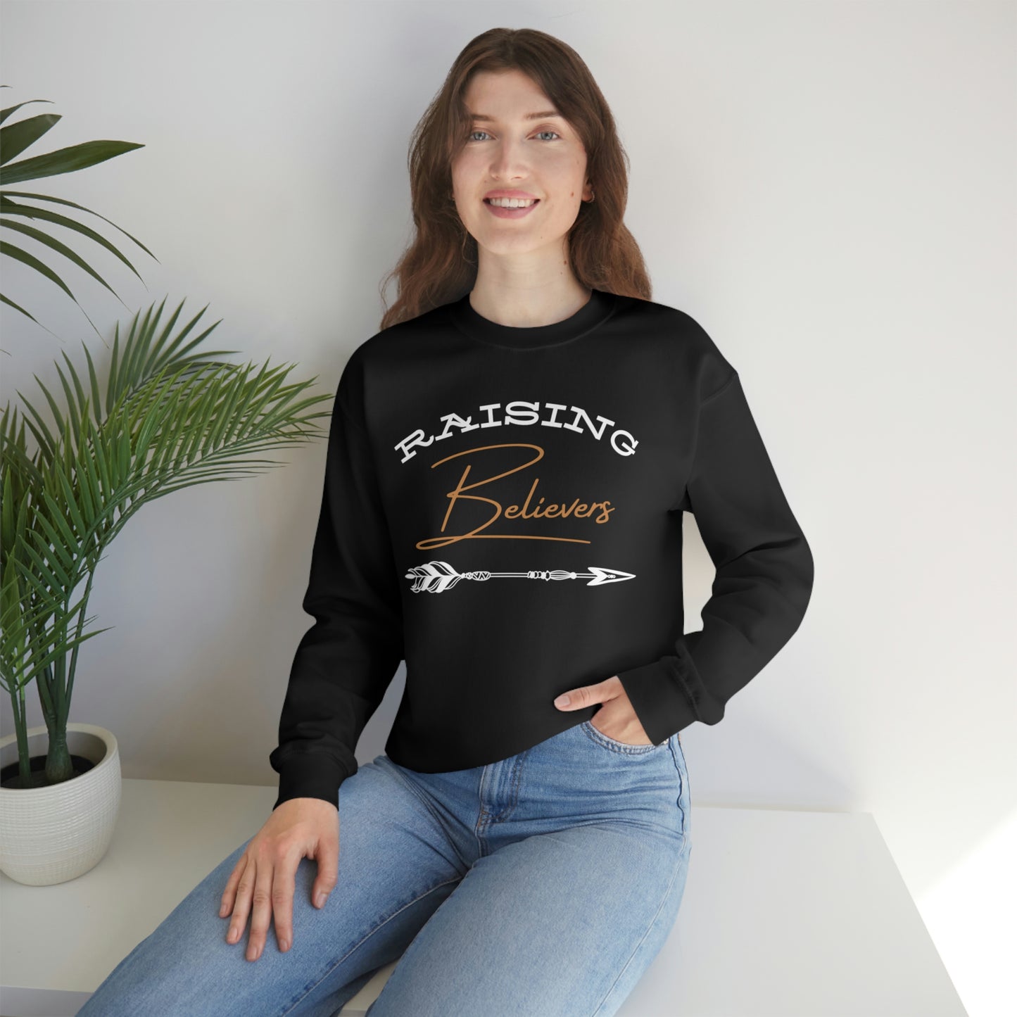 Raising Believers, Christian Sweatshirt for Moms, Boho Style Christian Shirt, Gift for Mothers