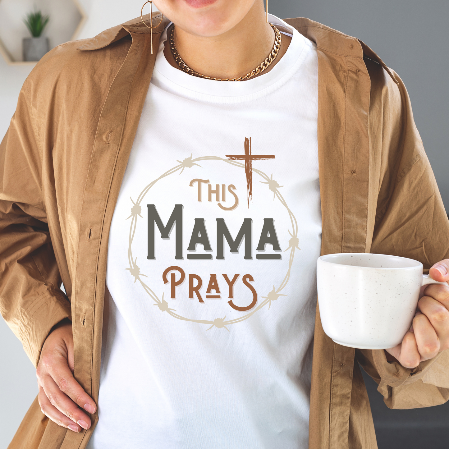 This Mama Prays, Western Themed Christian T-shirt