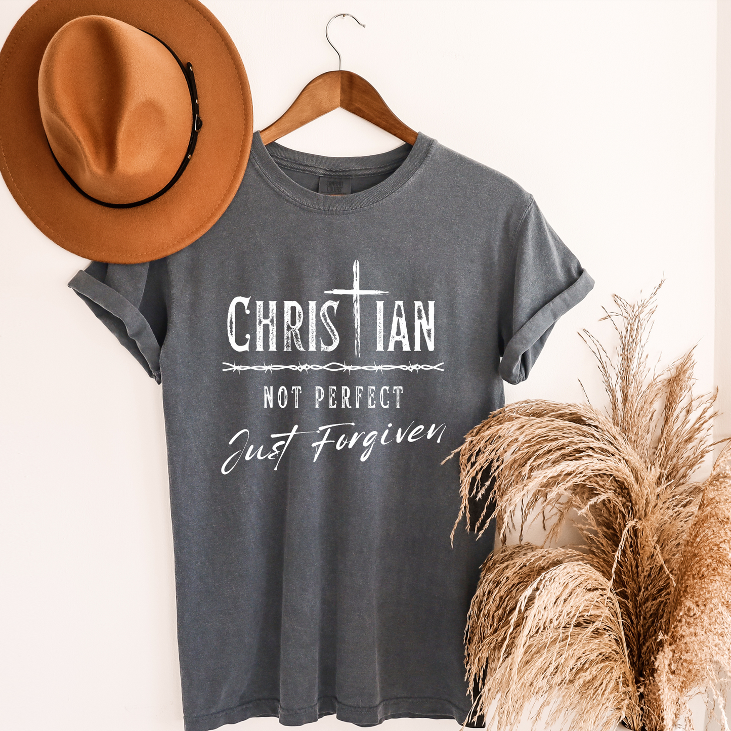 Christian: Not Perfect, Just Forgiven | Vintage Style Women's Garment-Dyed T-shirt