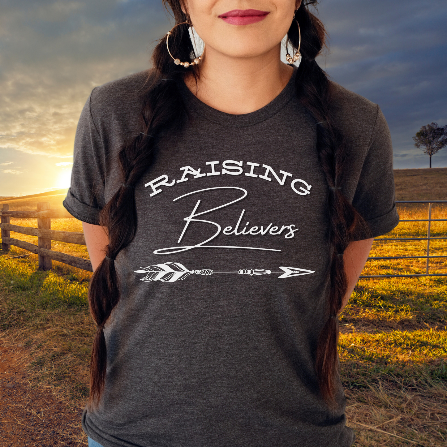 Raising Believers, Christian T-shirt for Moms, Boho Style Christian Shirt, Gift for Mothers