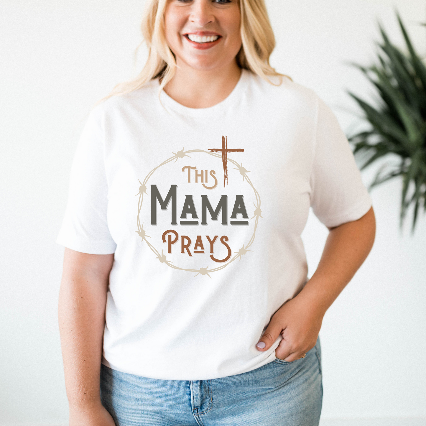 This Mama Prays, Western Themed Christian T-shirt