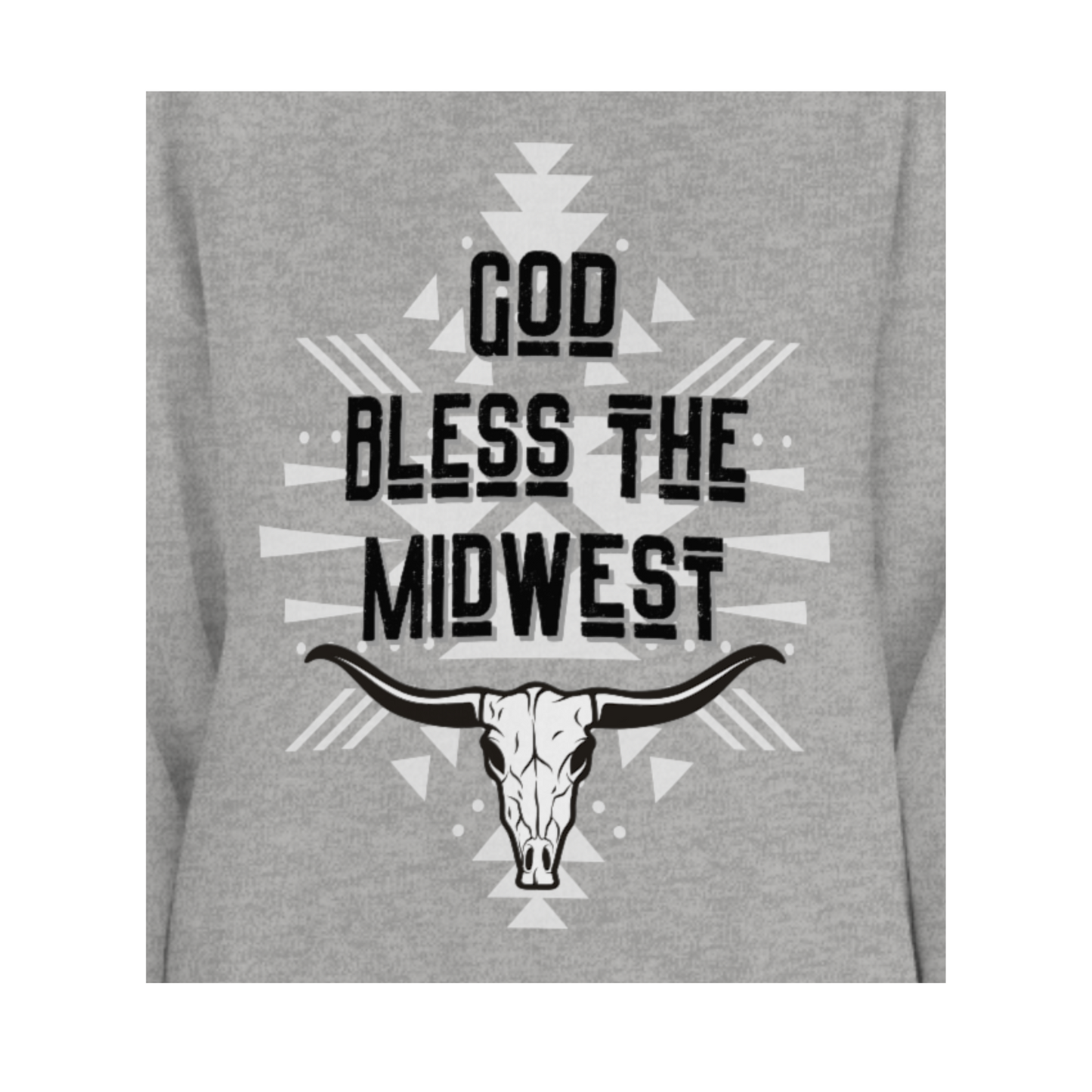 God Bless the Midwest, Western-style Crewneck Sweatshirt