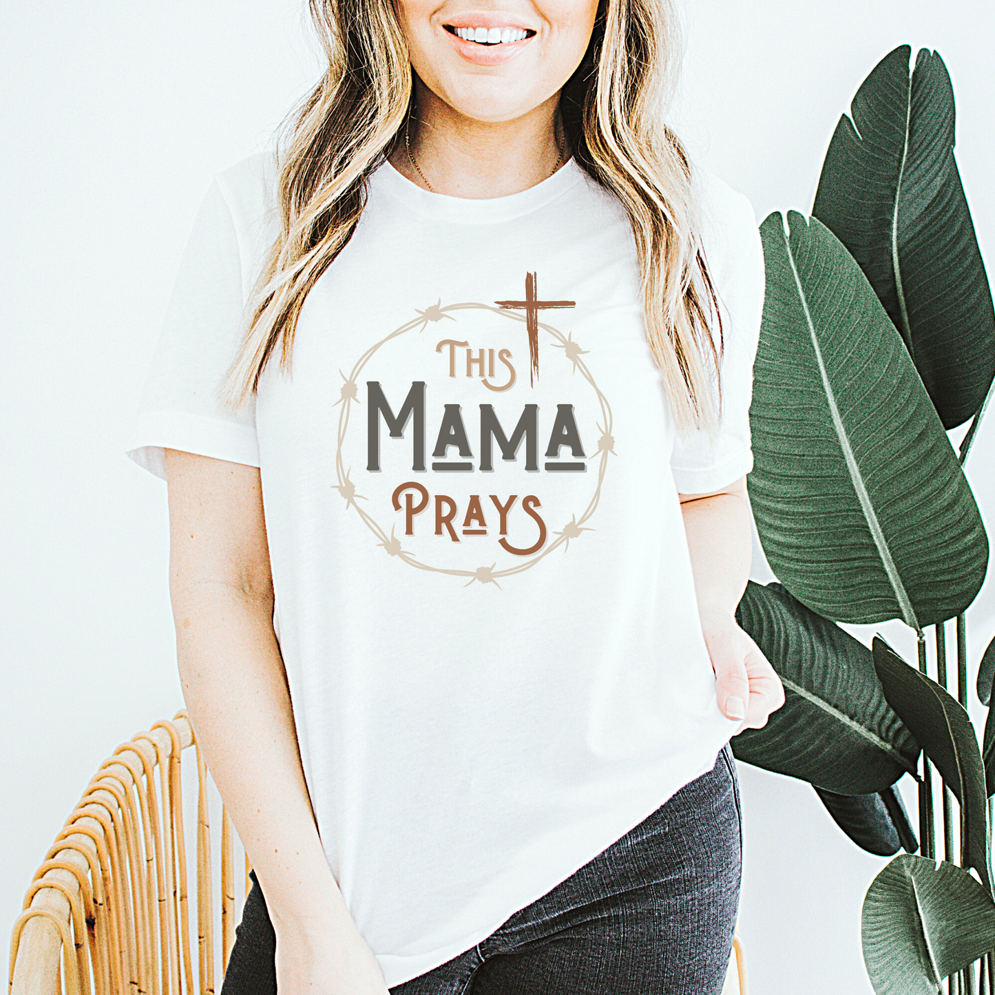 This Mama Prays, Western Themed Christian T-shirt