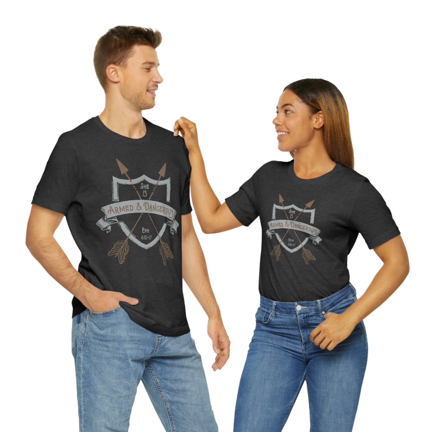 She is Armed & Dangerous Christian Tee, Ephesian 6:10-17, Boho/Western Style, Armor of GodWomen's T-shirt